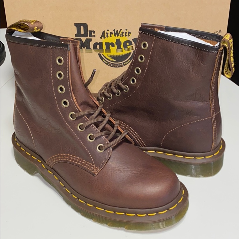AUTH NIB DR. MARTENS 1460 TAN CARPATHIAN BOOTS UK6,Men’s US7